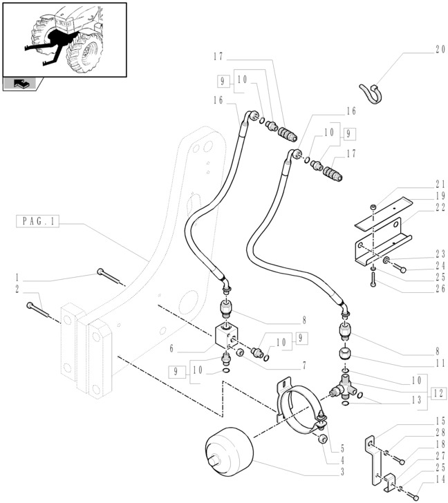 New Holland T6010 Hydroakumulator 82007621 - Hidraulika za Poljoprivredna mašina: slika 1 New Holland T6010 Hydroakumulator 82007621 - Hidraulika za Poljoprivredna mašina: slika 1