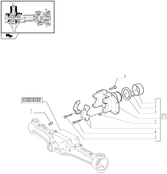 New Holland T6090 T6070 Wspornik 87523108 - Osovina i delovi za Traktor: slika 1 New Holland T6090 T6070 Wspornik 87523108 - Osovina i delovi za Traktor: slika 1