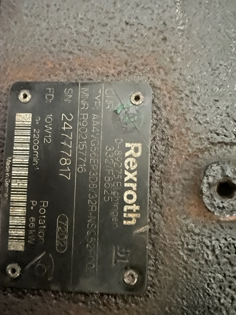 Rexroth AA4VG56EP3d8/32r jcb 527-58 agri pompa jazdy - Hidraulična pumpa za Poljoprivredna mašina: slika 2 Rexroth AA4VG56EP3d8/32r jcb 527-58 agri pompa jazdy - Hidraulična pumpa za Poljoprivredna mašina: slika 2