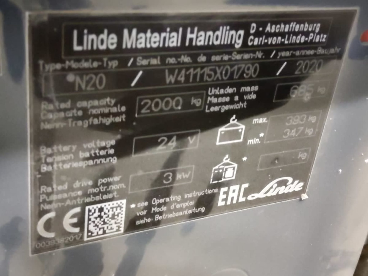 Linde N20/2400mm - Preuzimač porudžbine: slika 5 Linde N20/2400mm - Preuzimač porudžbine: slika 5