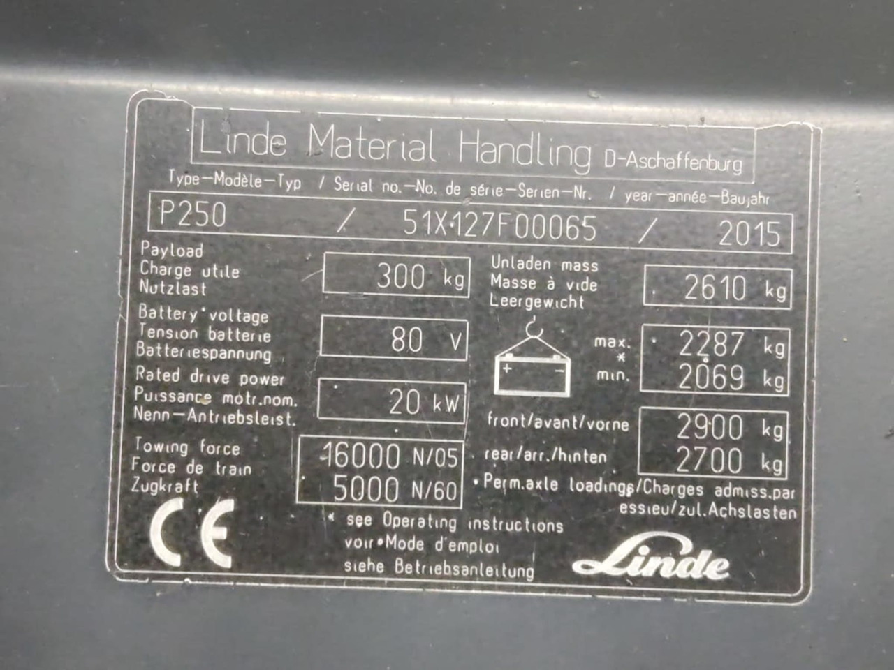 Linde P250 - Vučno vozilo: slika 5 Linde P250 - Vučno vozilo: slika 5