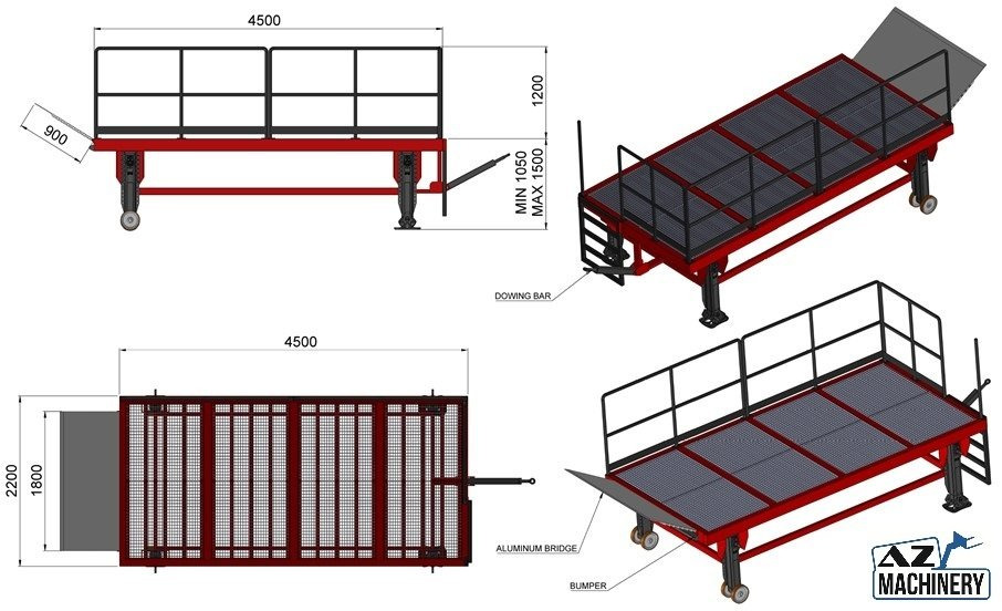 Mobil Loading Table AZ RAMP-SIMPLY 90 -6 T Capacity - Utovarna rampa: slika 4 Mobil Loading Table AZ RAMP-SIMPLY 90 -6 T Capacity - Utovarna rampa: slika 4