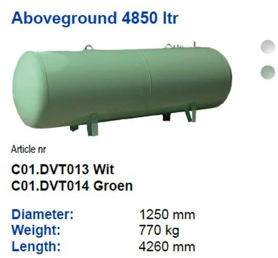 De Visser Propaan/Butaan LPG tank 4850 L (2,43 ton) Gastank, Gas, Gaz, LPG, GPL, Propane, Butane Ø 1250 including tank fittings - Rezervoar za gorivo: slika 4 De Visser Propaan/Butaan LPG tank 4850 L (2,43 ton) Gastank, Gas, Gaz, LPG, GPL, Propane, Butane Ø 1250 including tank fittings - Rezervoar za gorivo: slika 4