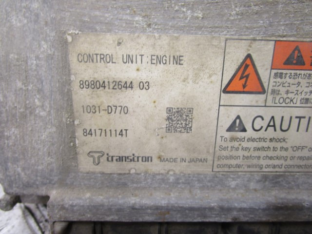 ISUZU N75 (4HK1) ENGINE ECU 8980412644 - Upravljačka jedinica za Kamion: slika 2 ISUZU N75 (4HK1) ENGINE ECU 8980412644 - Upravljačka jedinica za Kamion: slika 2