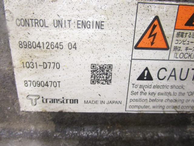 ISUZU N75 (4HK1) ENGINE ECU 8980412645 - Upravljačka jedinica za Kamion: slika 2 ISUZU N75 (4HK1) ENGINE ECU 8980412645 - Upravljačka jedinica za Kamion: slika 2