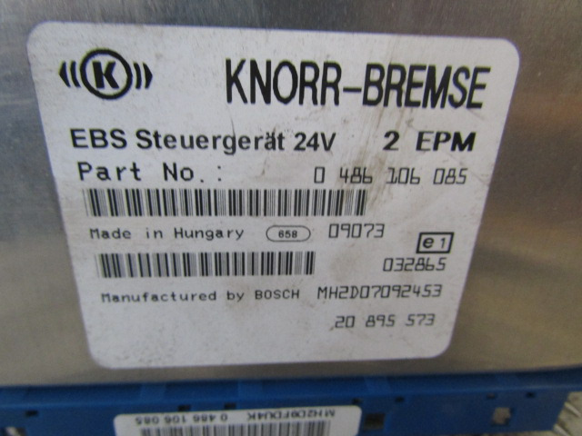 VOLVO FE EBS ECU P/NO 0486106 085 - Upravljačka jedinica za Kamion: slika 2 VOLVO FE EBS ECU P/NO 0486106 085 - Upravljačka jedinica za Kamion: slika 2