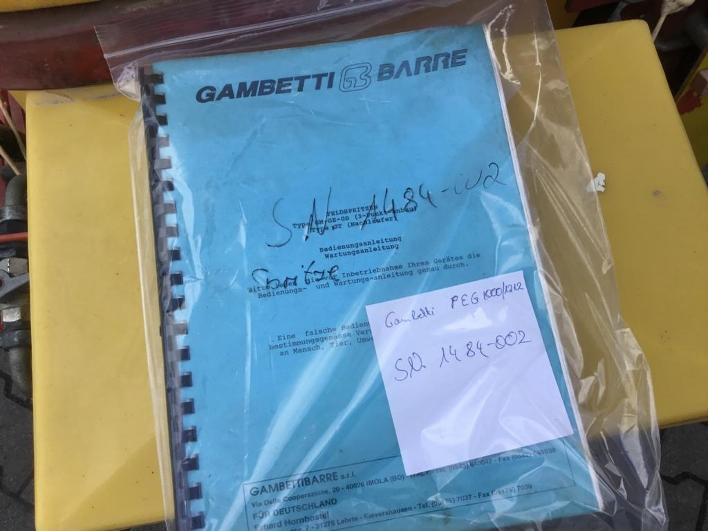 Gambetti PEG 1000/1212 - Prskalica montirana na traktor: slika 3 Gambetti PEG 1000/1212 - Prskalica montirana na traktor: slika 3