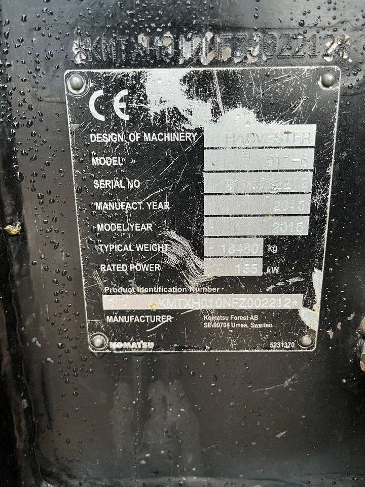 Komatsu 911 - Kombajn za šumarstvo: slika 5 Komatsu 911 - Kombajn za šumarstvo: slika 5