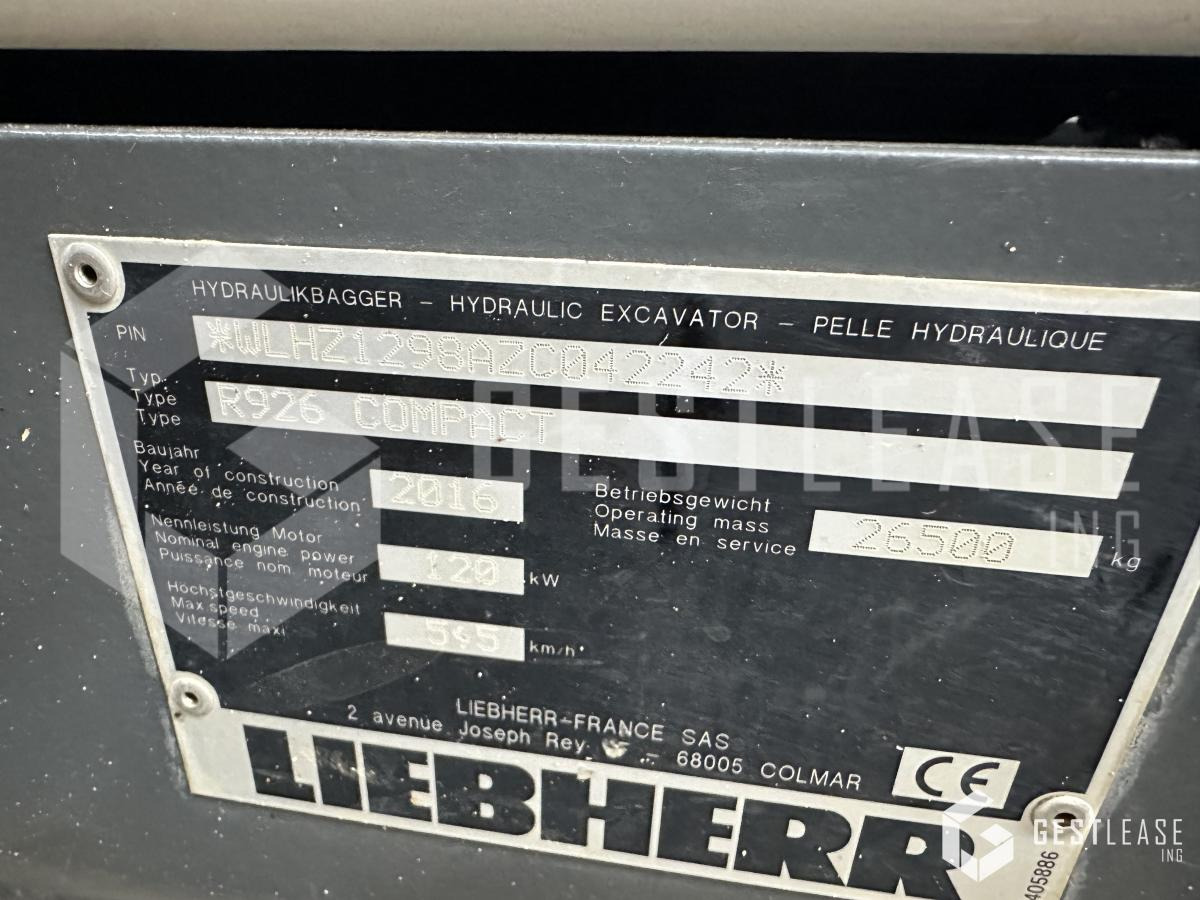 Lizing Liebherr R926 COMPACT Liebherr R926 COMPACT: slika 8 Lizing Liebherr R926 COMPACT Liebherr R926 COMPACT: slika 8