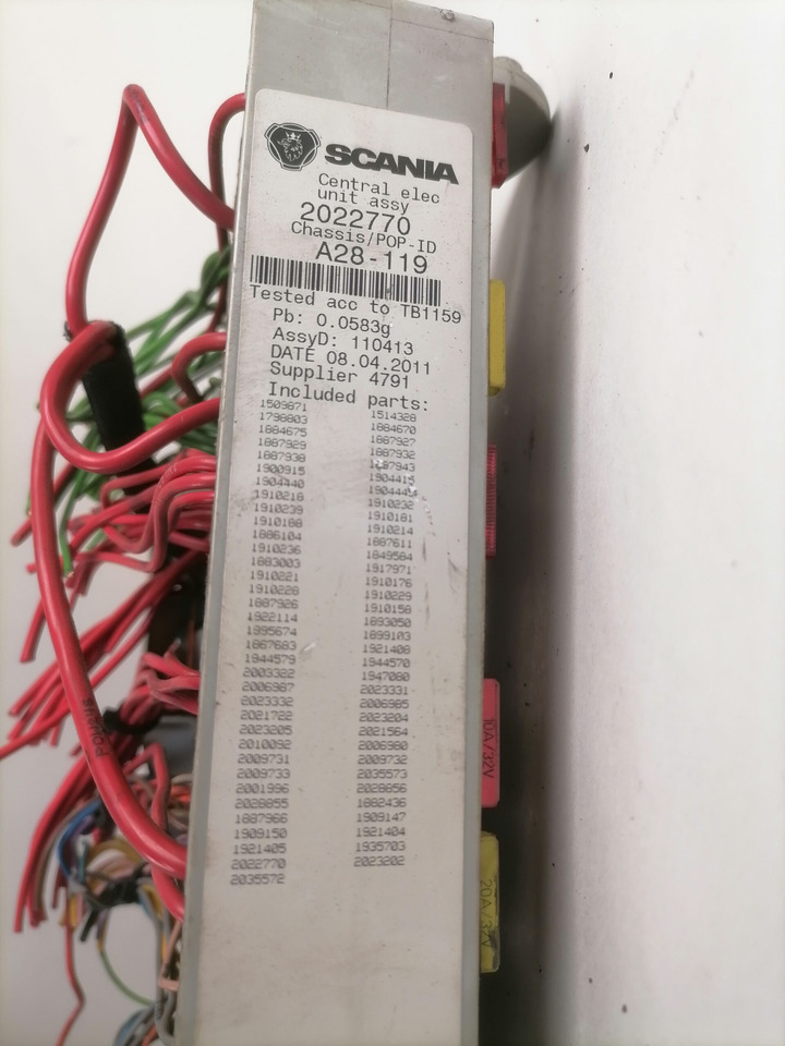 Scania Central electric unit 2022770 - Osigurač za Kamion: slika 2 Scania Central electric unit 2022770 - Osigurač za Kamion: slika 2