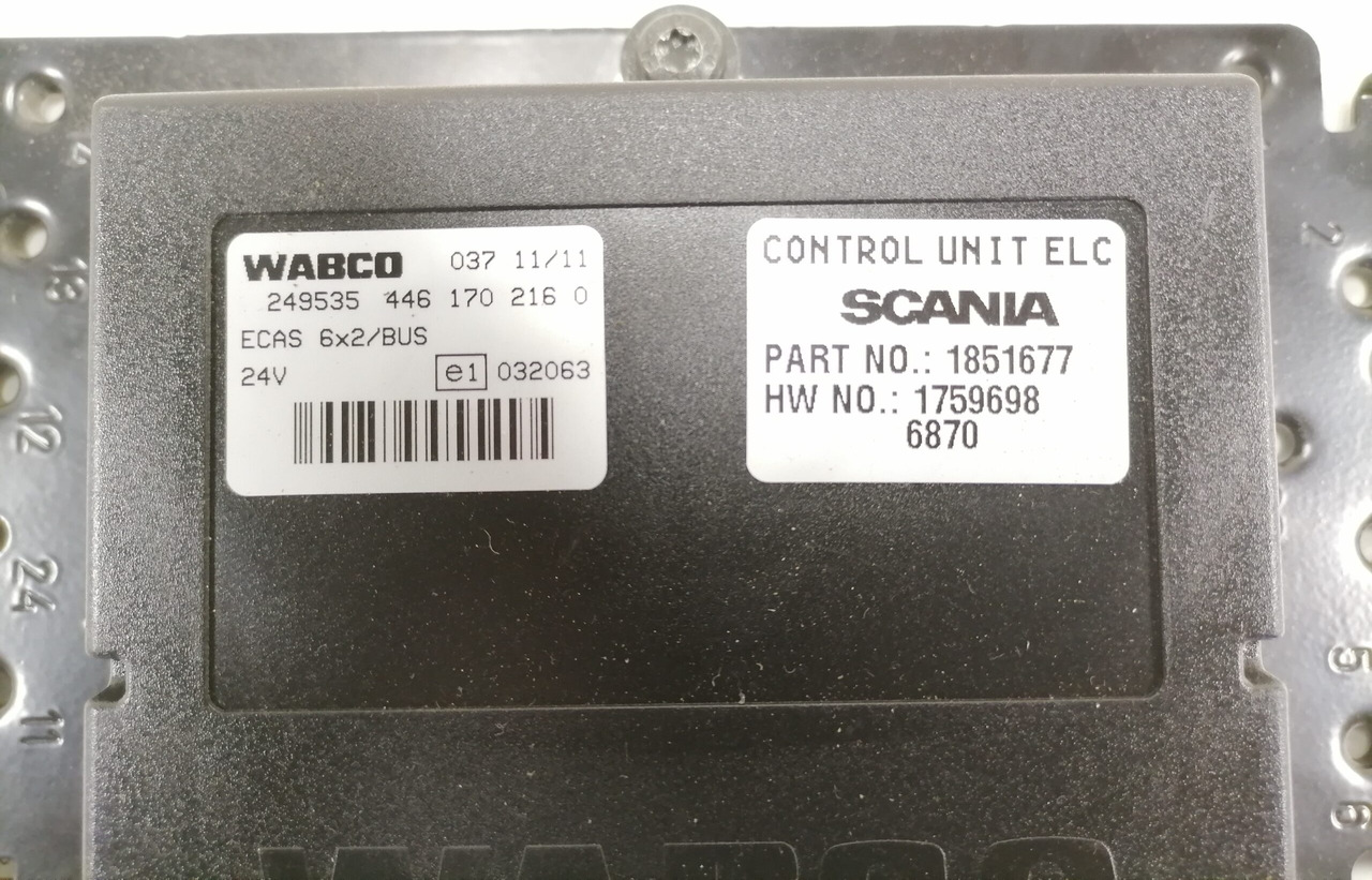 Scania Ecu, ECAS 1851677 - Upravljačka jedinica za Kamion: slika 3 Scania Ecu, ECAS 1851677 - Upravljačka jedinica za Kamion: slika 3
