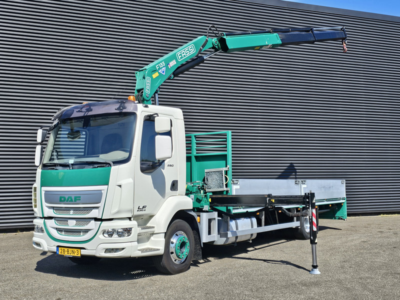 DAF LF 260 EURO 6 / FASSI CRANE / KRAN + REMOTE - Kamion sa tovarnim sandukom, Kamion sa dizalicom: slika 1 DAF LF 260 EURO 6 / FASSI CRANE / KRAN + REMOTE - Kamion sa tovarnim sandukom, Kamion sa dizalicom: slika 1