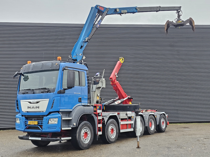 MAN TGS 47.440 BBL / 10X4 HOOKLIFT + Z CRANE - Kamion sa hidrauličnom kukom, Kamion sa dizalicom: slika 1 MAN TGS 47.440 BBL / 10X4 HOOKLIFT + Z CRANE - Kamion sa hidrauličnom kukom, Kamion sa dizalicom: slika 1