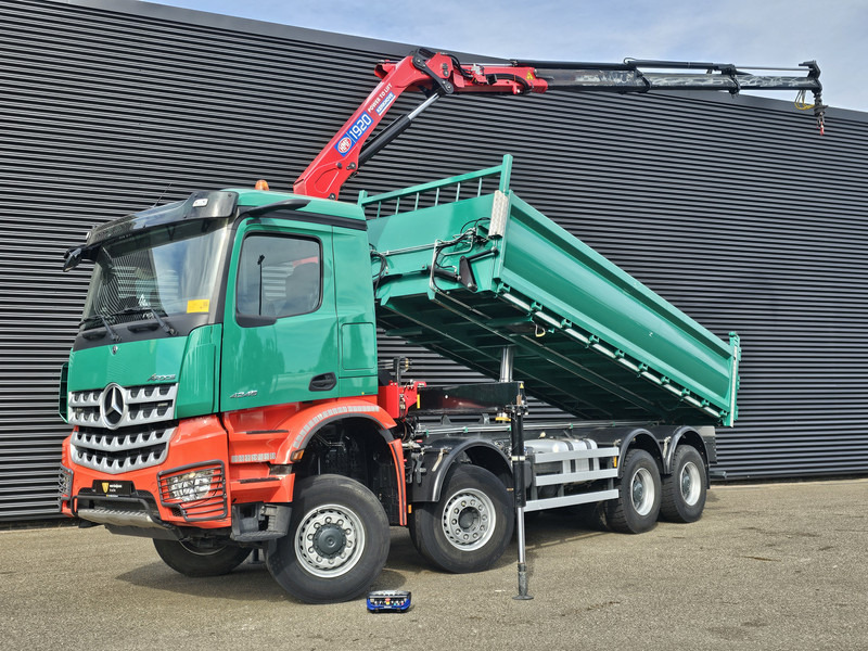 Mercedes-Benz AROCS 4145 / 8X6 / TIPPER + HMF CRANE - Istovarivač, Kamion sa dizalicom: slika 1 Mercedes-Benz AROCS 4145 / 8X6 / TIPPER + HMF CRANE - Istovarivač, Kamion sa dizalicom: slika 1