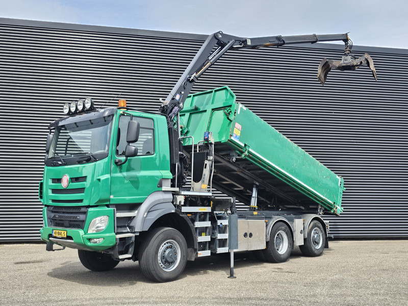 Tatra T158/II 6X6 / HMF Z CRANE + 2 SIDE TIPPER - Istovarivač, Kamion sa dizalicom: slika 1 Tatra T158/II 6X6 / HMF Z CRANE + 2 SIDE TIPPER - Istovarivač, Kamion sa dizalicom: slika 1