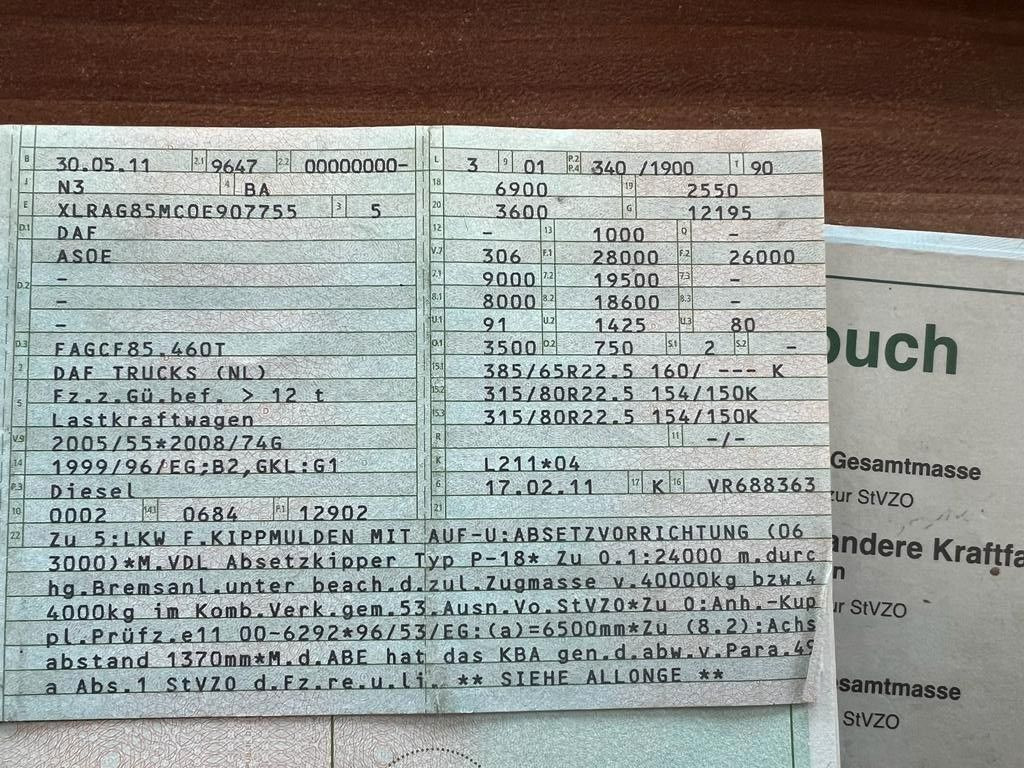 DAF CF 85.460 6X2 VDL Absetzer Top Zustand Retarder DAF CF 85.460 6X2 VDL Absetzer Top Zustand Retarder - Kamion za utovaranje kontejnera: slika 3 DAF CF 85.460 6X2 VDL Absetzer Top Zustand Retarder DAF CF 85.460 6X2 VDL Absetzer Top Zustand Retarder - Kamion za utovaranje kontejnera: slika 3