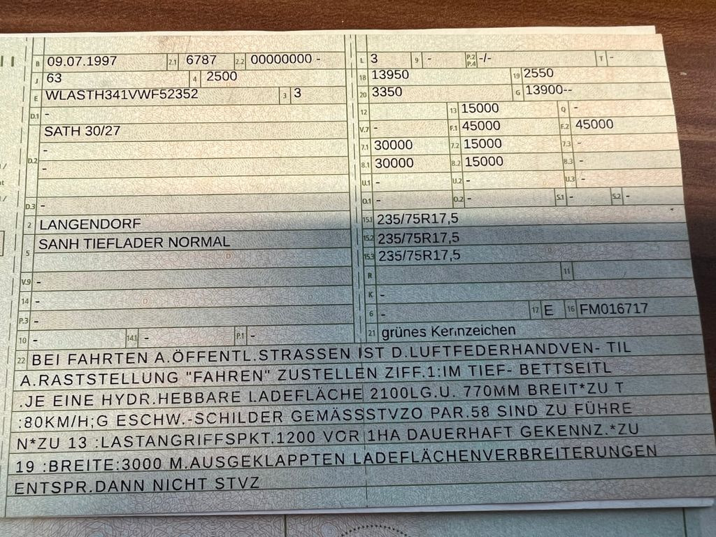Langendorf Tiefbett mit Rampen Hydraulisch - Niska poluprikolica za prevoz: slika 2 Langendorf Tiefbett mit Rampen Hydraulisch - Niska poluprikolica za prevoz: slika 2