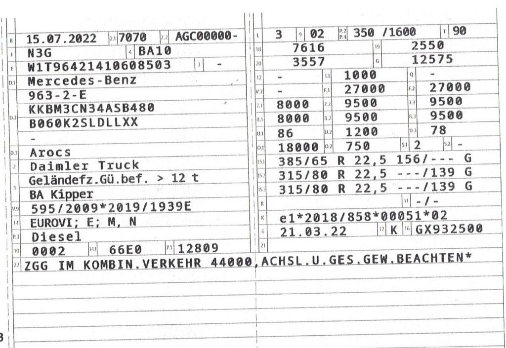 Mercedes-Benz 2648 6x4 3S. Kipper Meiller Bordmatik Top Zust. - Istovarivač: slika 3 Mercedes-Benz 2648 6x4 3S. Kipper Meiller Bordmatik Top Zust. - Istovarivač: slika 3