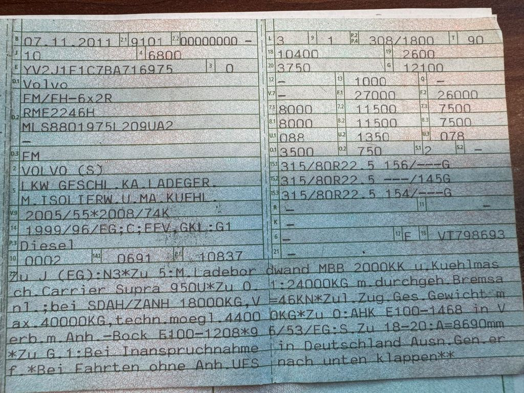 Volvo FM 410 6X2 Kühlkoffer mit Carrier Diesel & Strom Volvo FM 410 6X2 Kühlkoffer mit Carrier Diesel & Strom - Hladnjača: slika 2 Volvo FM 410 6X2 Kühlkoffer mit Carrier Diesel & Strom Volvo FM 410 6X2 Kühlkoffer mit Carrier Diesel & Strom - Hladnjača: slika 2