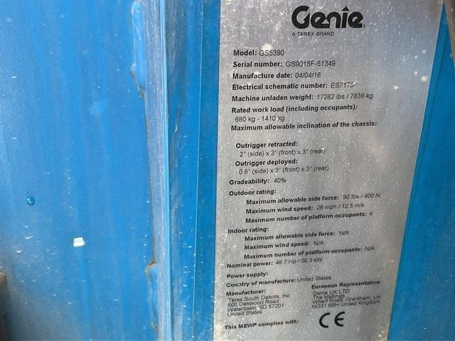 Genie GS5390 - Lift u obliku makaza: slika 5 Genie GS5390 - Lift u obliku makaza: slika 5
