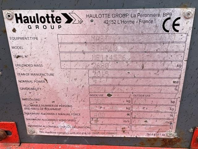 Haulotte Star 10 - Jarbolna penjajuća platforma: slika 5 Haulotte Star 10 - Jarbolna penjajuća platforma: slika 5