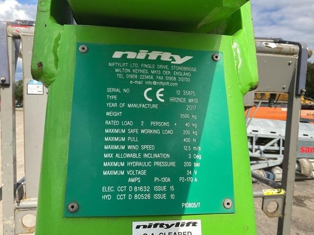 Niftylift HR12NDE - Zglobna platforma: slika 5 Niftylift HR12NDE - Zglobna platforma: slika 5