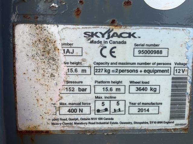SkyJack SJ51AJ - Zglobna platforma: slika 5 SkyJack SJ51AJ - Zglobna platforma: slika 5