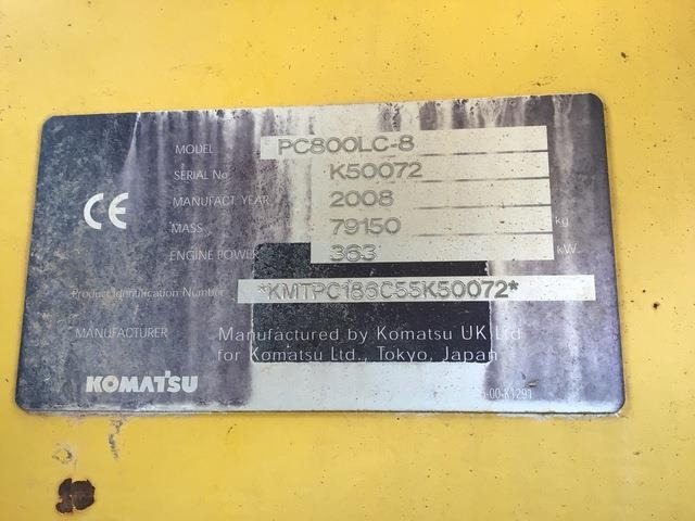 Komatsu PC800-8 - Bager guseničar: slika 5 Komatsu PC800-8 - Bager guseničar: slika 5