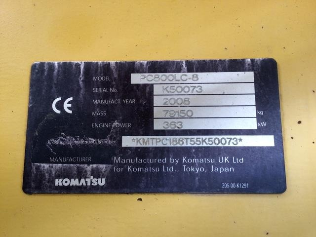 Komatsu PC800LC-8 - Bager guseničar: slika 5 Komatsu PC800LC-8 - Bager guseničar: slika 5