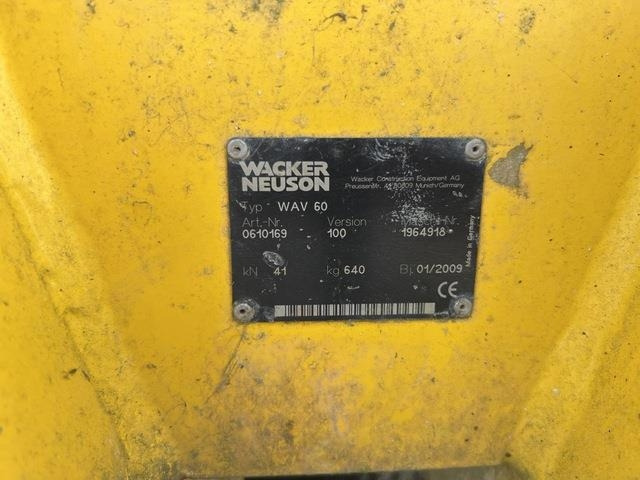 Wacker Neuson WAV60 - Vibraciona ploča: slika 5 Wacker Neuson WAV60 - Vibraciona ploča: slika 5