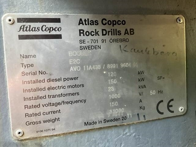 Atlas Copco E2C - Rudarska mašina: slika 5 Atlas Copco E2C - Rudarska mašina: slika 5