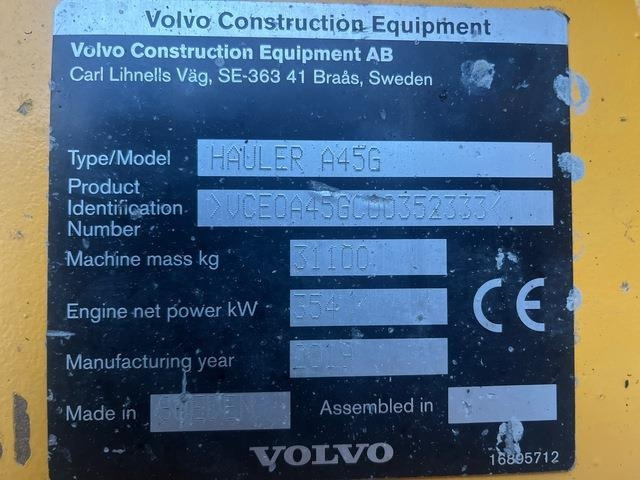 Volvo A45G - Zglobni kiper: slika 5 Volvo A45G - Zglobni kiper: slika 5