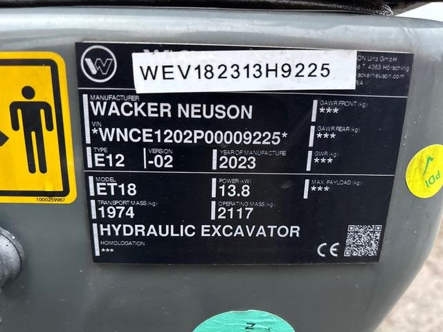 Wacker Neuson ET18 - Mini bager: slika 5 Wacker Neuson ET18 - Mini bager: slika 5