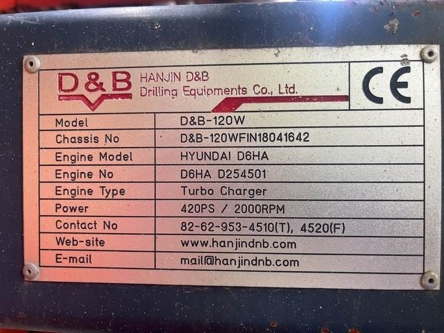 Hanjin D&B 120W - Veliki kamon za bušenje: slika 5 Hanjin D&B 120W - Veliki kamon za bušenje: slika 5