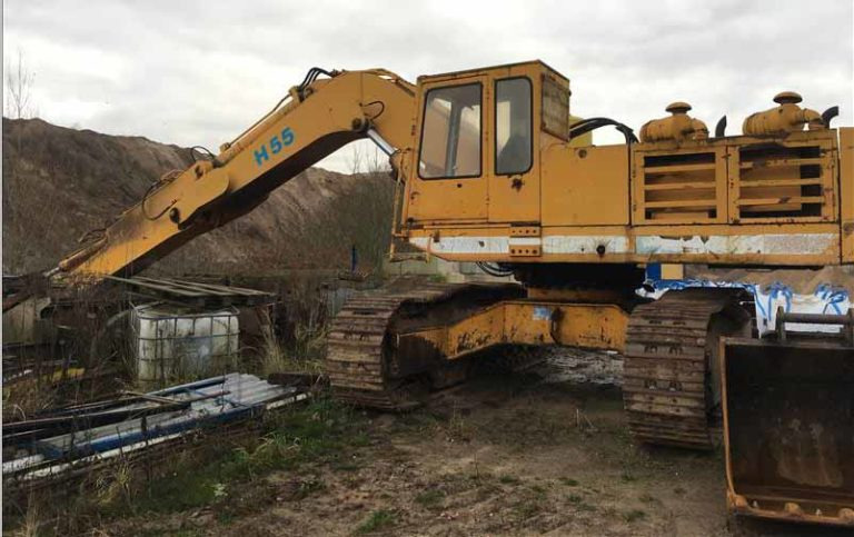 Demag H55 – Excavator with long stick / Kettenbagger mit langem Stiel - Bager guseničar: slika 1 Demag H55 – Excavator with long stick / Kettenbagger mit langem Stiel - Bager guseničar: slika 1