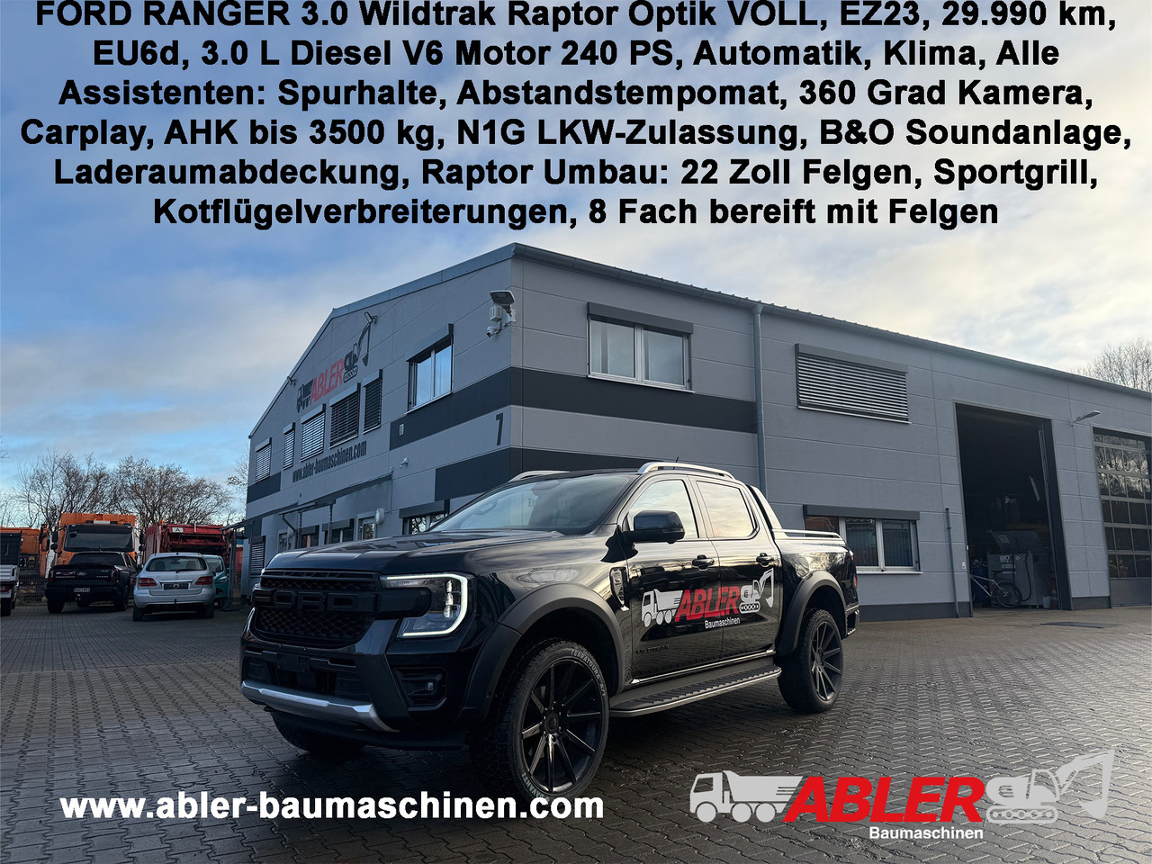 Ford Ranger Wildtrak 3.0 V6 Raptor Optik VOLL - Automobil: slika 1 Ford Ranger Wildtrak 3.0 V6 Raptor Optik VOLL - Automobil: slika 1