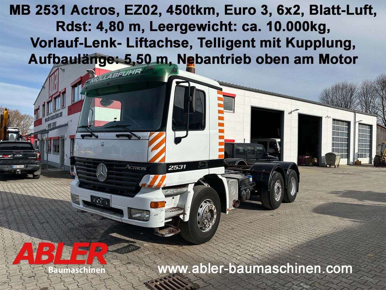Mercedes-Benz 2531 Actros Fahrgestell - Kamion sa golom šasijom i zatvorenom kabinom: slika 1 Mercedes-Benz 2531 Actros Fahrgestell - Kamion sa golom šasijom i zatvorenom kabinom: slika 1