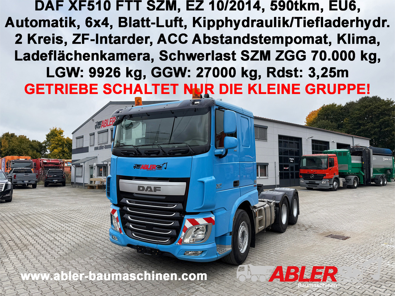 DAF XF510 FTT SZM Schwerlast 70t Kipphydr. Intarder - Tegljač: slika 1 DAF XF510 FTT SZM Schwerlast 70t Kipphydr. Intarder - Tegljač: slika 1