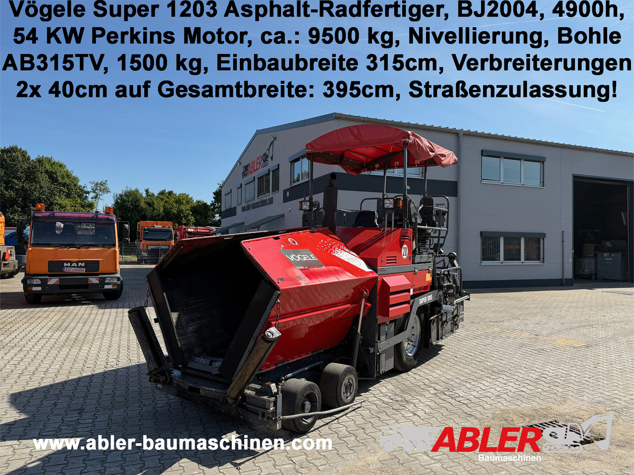 Vögele Super 1203 Asphalt-Radfertiger - Asfaltni finišer: slika 1 Vögele Super 1203 Asphalt-Radfertiger - Asfaltni finišer: slika 1