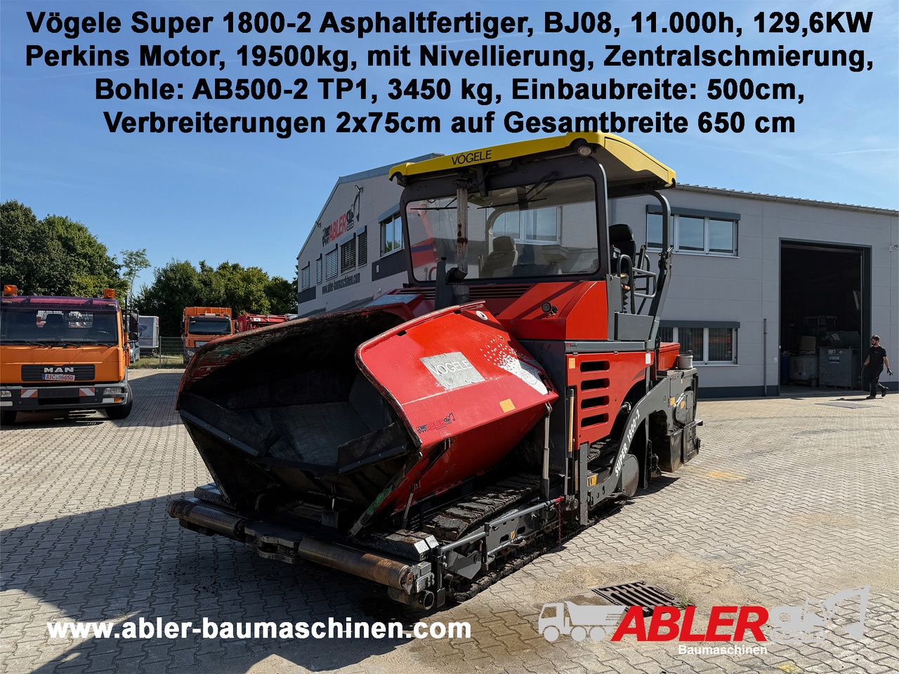 Vögele Super 1800-2 Asphaltfertiger mit Nivellierung 650cm - Asfaltni finišer: slika 1 Vögele Super 1800-2 Asphaltfertiger mit Nivellierung 650cm - Asfaltni finišer: slika 1