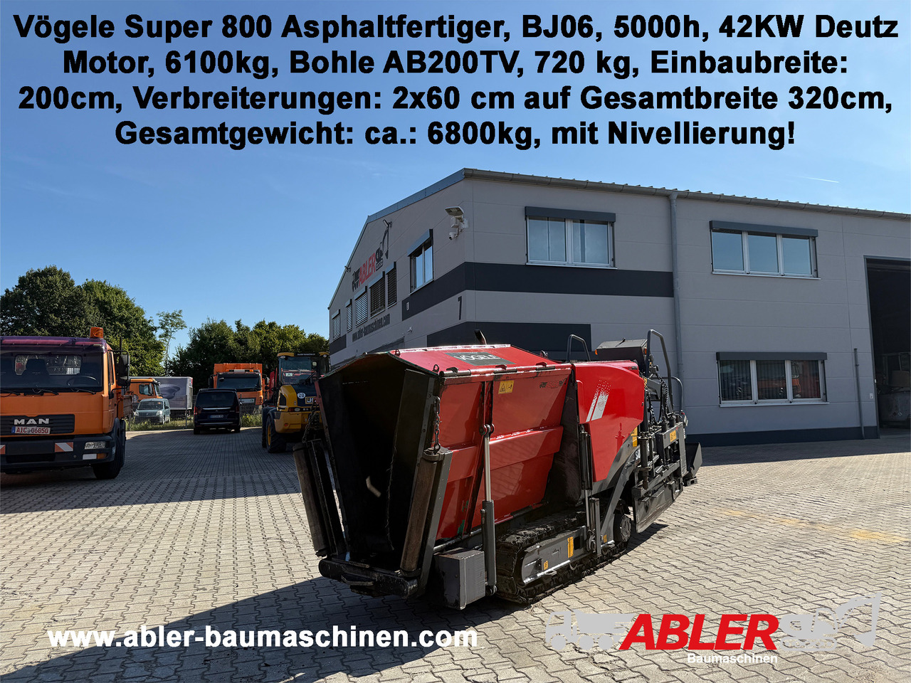 Asfaltni finišer Vögele Super 800 Asphaltfertiger 320cm Nivellierung: slika 1