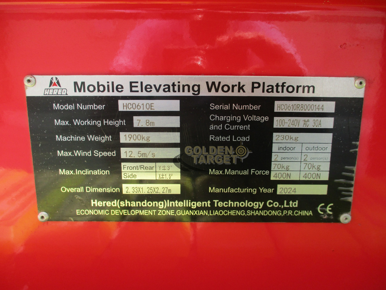 Novu Lift u obliku makaza Hered HC0610E Electric Crawler Scissor Lift: slika 13 Novu Lift u obliku makaza Hered HC0610E Electric Crawler Scissor Lift: slika 13