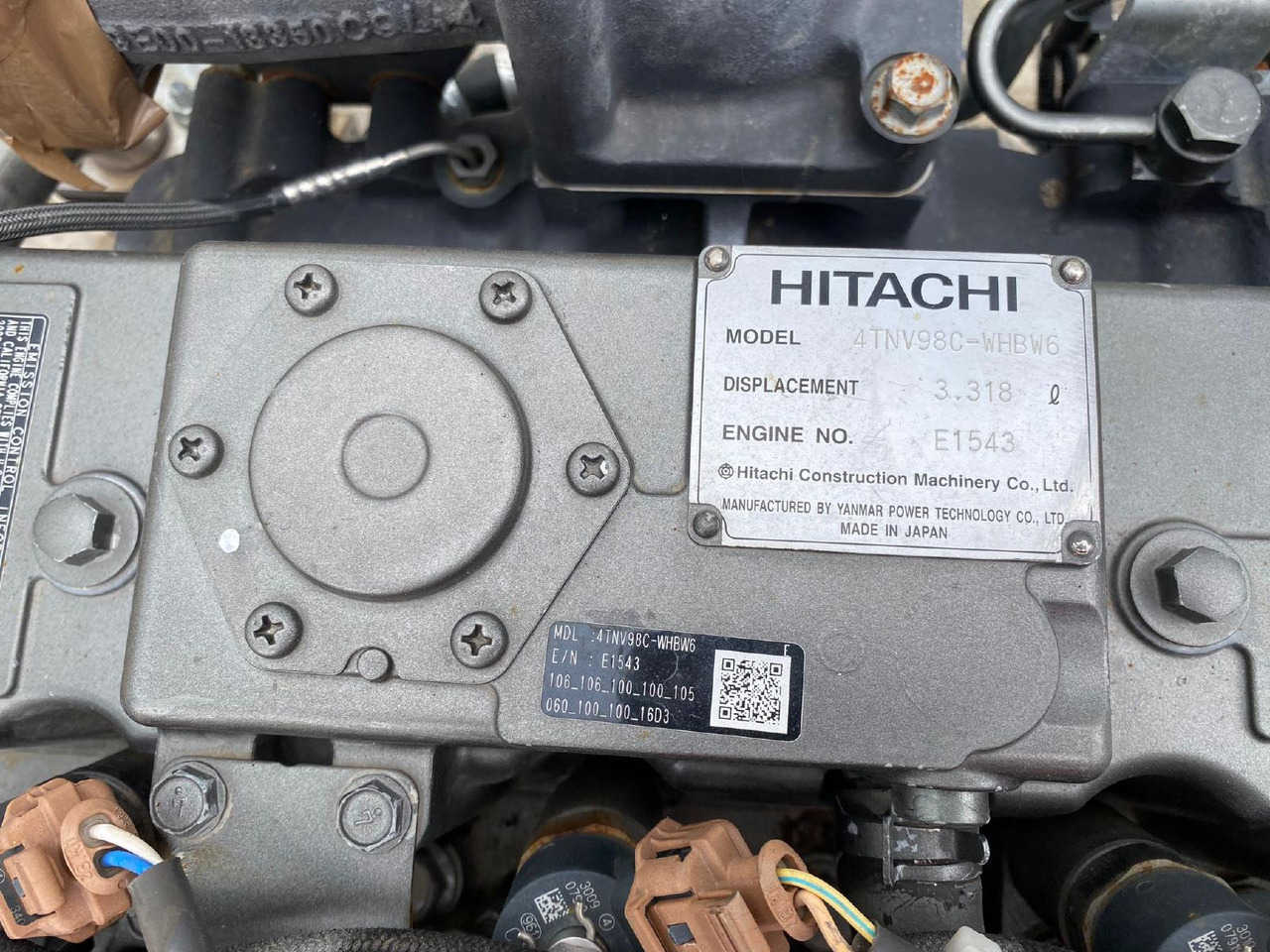 Motor za Građevinska mašina Yanmar Hitachi 4TNV 98C aus ZX 85: slika 9