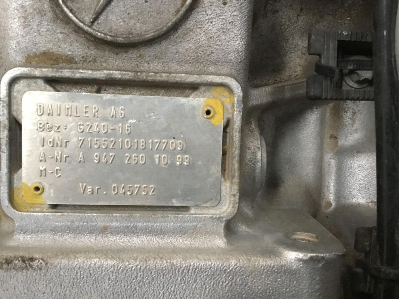 Mercedes-Benz GMK 4100, 4100-L, 5095, 5110-1, 5130 -2 gearbox G240-16 - Menjač za Autodizalica: slika 5 Mercedes-Benz GMK 4100, 4100-L, 5095, 5110-1, 5130 -2 gearbox G240-16 - Menjač za Autodizalica: slika 5
