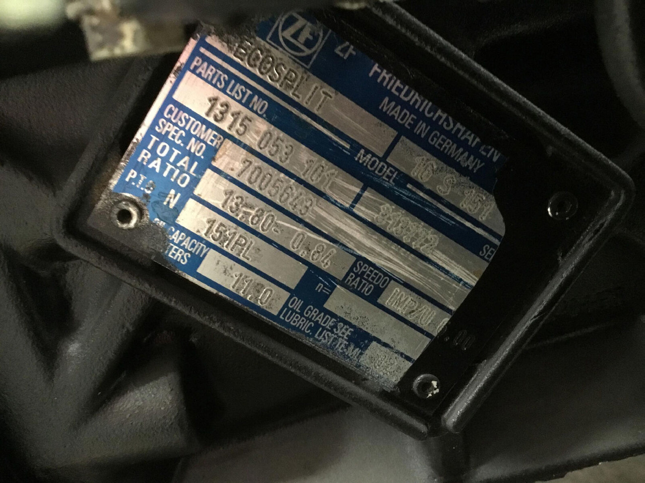 ZF ATF 60-4 gearbox EcoSplit 16-S-151 - Menjač za Autodizalica: slika 5 ZF ATF 60-4 gearbox EcoSplit 16-S-151 - Menjač za Autodizalica: slika 5