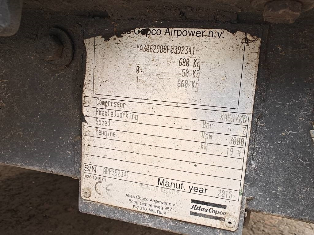 Atlas Copco XAS 47 - Kompresor za vazduh: slika 5 Atlas Copco XAS 47 - Kompresor za vazduh: slika 5