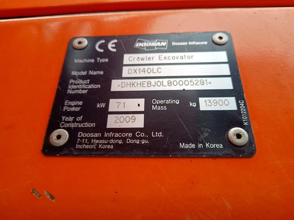Bager guseničar Doosan DX140LC KALLISTAJA+PYÖRITTÄJÄ: slika 16