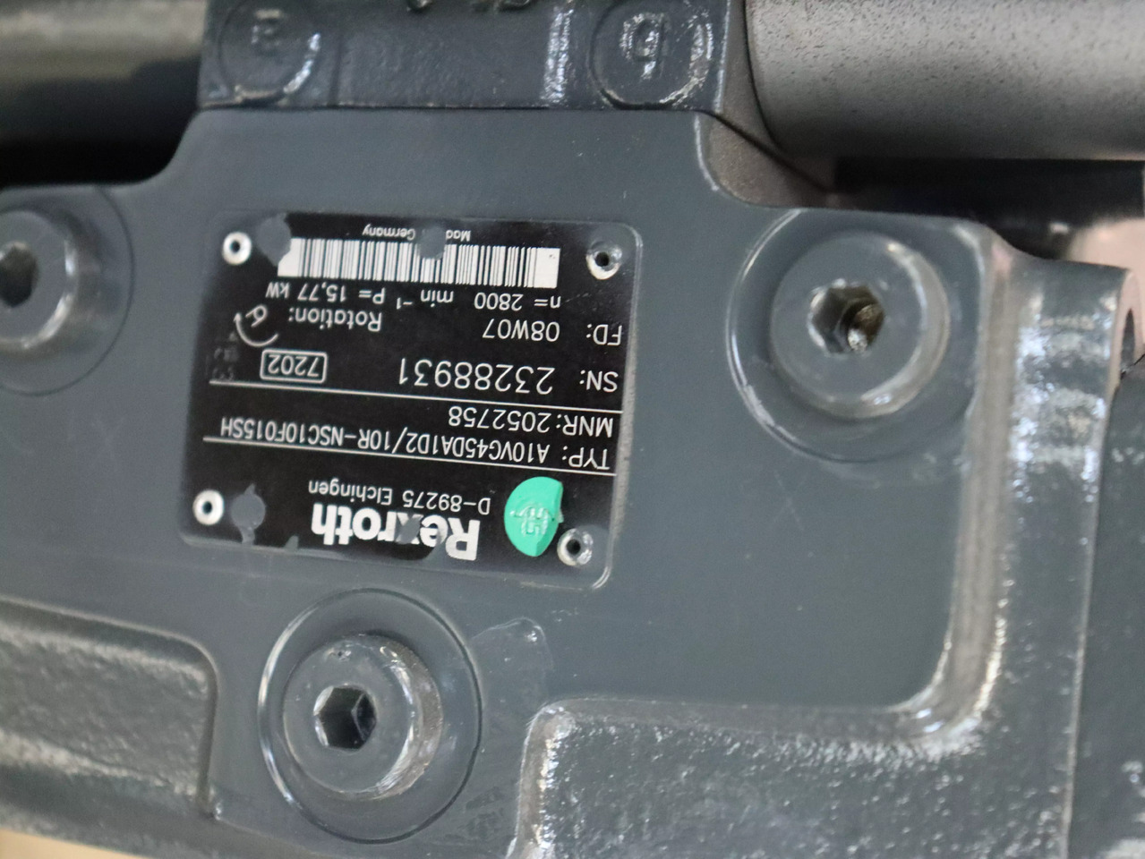 REXROTH A10VG45DA1D2/10R-NSC10F015SH - Hidraulična pumpa za Oprema za rukovanje materijalima: slika 4 REXROTH A10VG45DA1D2/10R-NSC10F015SH - Hidraulična pumpa za Oprema za rukovanje materijalima: slika 4