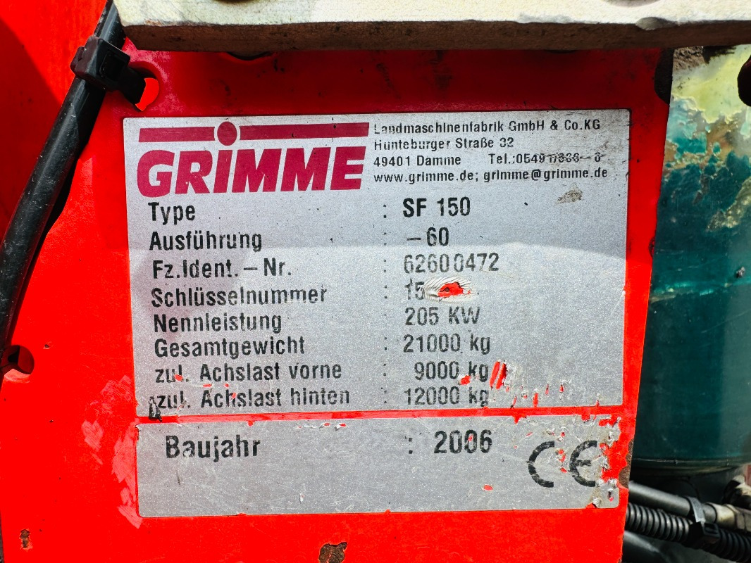 GRIMME SF-150-60-UB - Kombajn za krompir: slika 2 GRIMME SF-150-60-UB - Kombajn za krompir: slika 2