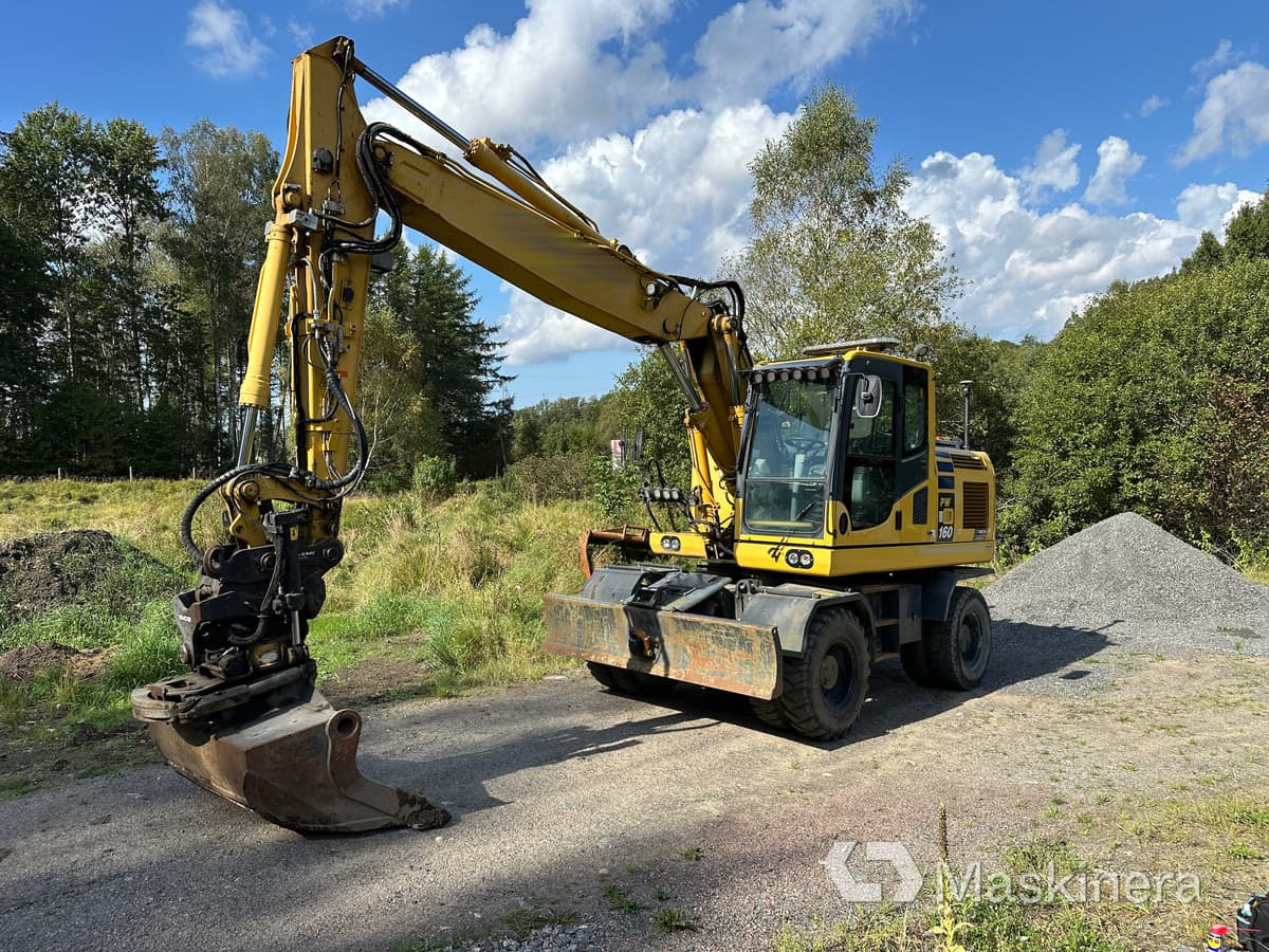 Bager guseničar Hjulgrävare Komatsu PW160-10 med 3D maskinstyrning: slika 1